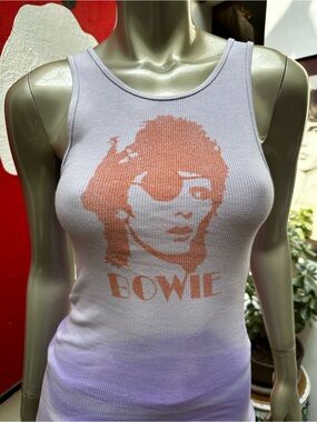 ⚡️Stone-washed Ziggy Stardust Bowie Eye-Patch Tank Top approved by rockstars